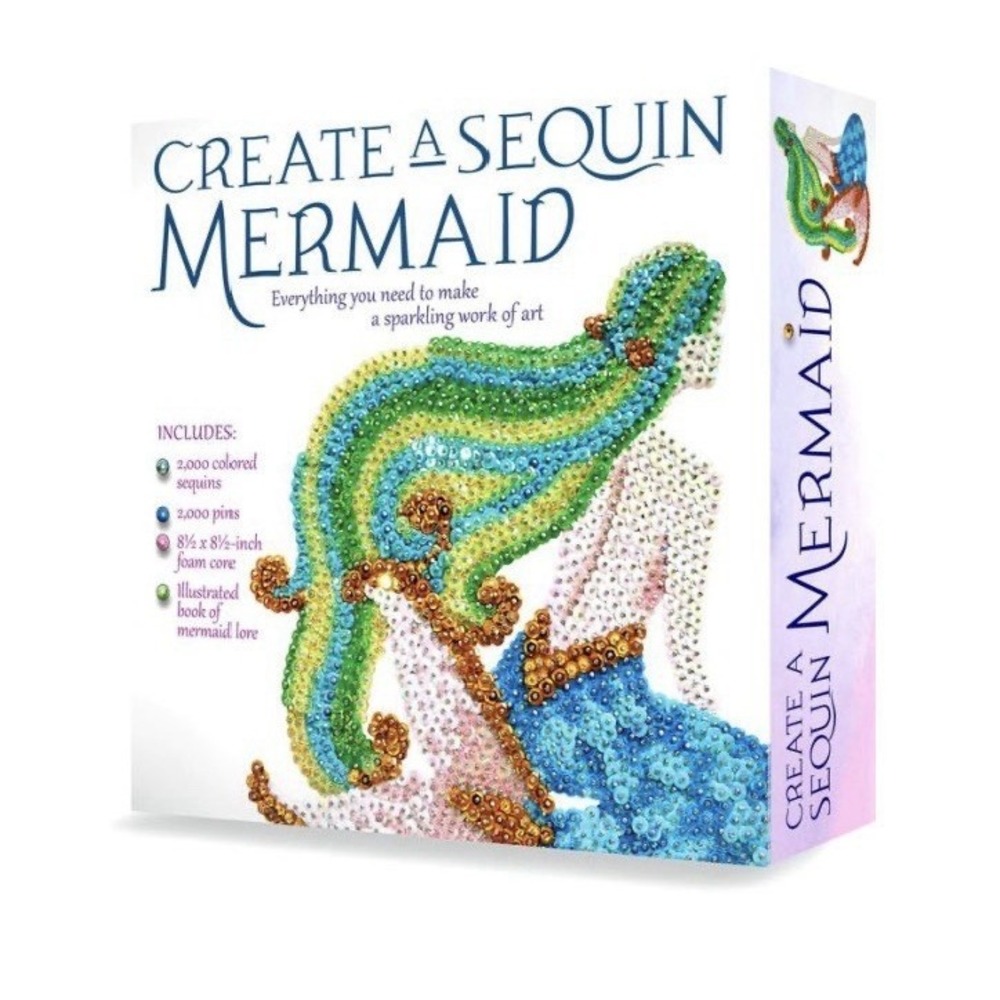 NEW Create a Sequin Mermaid Craft Kit The Book Shop Ltd Pins‎ Foam Book Lore DIY